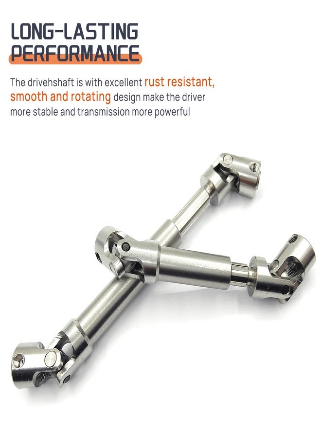 HOPLEX 2pcs Stainless Steel Drive Shaft Universal Joint Driveshaft for 1/18 RC Rock Crawler Axial UTB18 Capra Unlimited Trail Buggy - Image 5